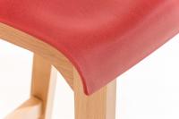 Barhocker Hoover Natura 4-Fuß Gestell rot 