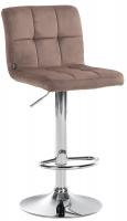 Barhocker Peru Samt chrom braun Barhocker Peru Samt chrom braun