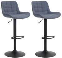 2er Set Barhocker Tover Stoff blau 2er Set Barhocker Tover Stoff blau