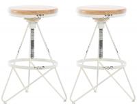 2er Set Barhocker Karla antik weiß 2er Set Barhocker Karla antik weiß