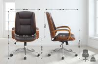 Bürostuhl Yankton walnuss/braun Bürostuhl Yankton walnuss/braun