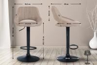 Barhocker Milet Stoff schwarz taupe Barhocker Milet Stoff schwarz taupe