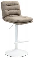 Barhocker Damar Stoff weiß taupe Barhocker Damar Stoff weiß taupe