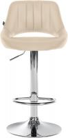 Barhocker Milet Kunstleder chrom creme Barhocker Milet Kunstleder chrom creme