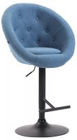Barhocker London V2 Stoff schwarz blau Barhocker London V2 Stoff schwarz blau