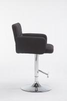 Barhocker Los Angeles, Stoff schwarz 