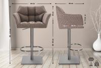 2er Set Barhocker Damaso Stoff edelstahl terrabraun 2er Set Barhocker Damaso Stoff edelstahl terrabraun