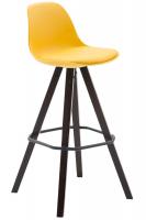 Barhocker Franklin Kunstleder Square Cappuccino (eiche) gelb