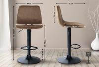 Barhocker Divo Samt Schwarz braun Barhocker Divo Samt Schwarz braun
