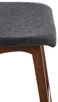 2er Set Barhocker Taunus Stoff Walnuss dunkelgrau 