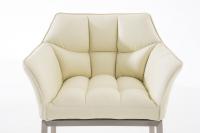 Barhocker Damaso E mit 4-Fuß Gestell creme 