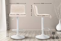Barhocker Hoover Stoff W creme Barhocker Hoover Stoff W creme