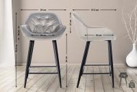 2er Set Barhocker Gibson Samt grau 2er Set Barhocker Gibson Samt grau