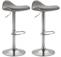 2er Set Barhocker Shanghai Stoff hellgrau 2er Set Barhocker Shanghai Stoff hellgrau