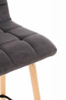 2er Set Barhocker Lincoln Samt grau 2er Set Barhocker Lincoln Samt grau