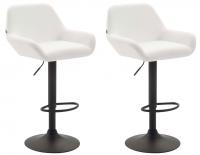 2er Set Barhocker Braga Kunstleder schwarz weiß 2er Set Barhocker Braga Kunstleder schwarz weiß