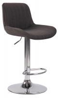 Barhocker Lentini Stoff chrom dunkelgrau Barhocker Lentini Stoff chrom dunkelgrau