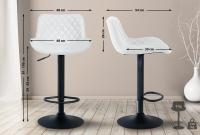 2er Set Barhocker Minosa Kunstleder weiß 