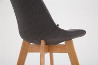 Barhocker Metz Stoff Natura dunkelgrau 