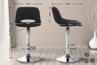 2er Set Barhocker Camden Samt chrom schwarz 2er Set Barhocker Camden Samt chrom schwarz