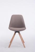 Besucherstuhl Troyes Stoff Rund natura (eiche) taupe 