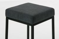 2er Set Barhocker Montreal 80 Stoff schwarz dunkelgrau 
