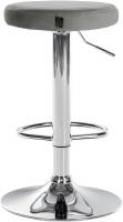 2er Set Barhocker Ponte Samt chrom grau 2er Set Barhocker Ponte Samt chrom grau