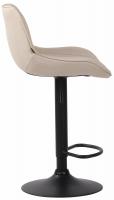2er Set Barhocker Lentini Stoff schwarz creme 