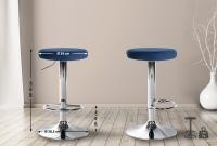2er Set Barhocker Ponte Samt chrom blau 