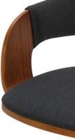 Barhocker Nilse Stoff chrom walnuss/schwarz 