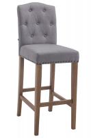 Barhocker Louise Stoff antik-hell hellgrau Barhocker Louise Stoff antik-hell hellgrau