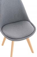 4er Set Stuhl Linares Stoff hellgrau 4er Set Stuhl Linares Stoff hellgrau