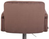Barhocker Los Angeles Samt chrom braun Barhocker Los Angeles Samt chrom braun