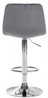 2er Set Barhocker Divo Samt Chrom dunkelgrau 