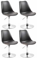 4er Set Esszimmerstühle Maverick C Kunststoff schwarz 4er Set Esszimmerstühle Maverick C Kunststoff schwarz