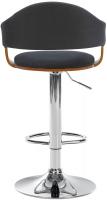 Barhocker Nilse Stoff chrom walnuss/schwarz 