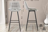Barhocker Dartford Samt grau Barhocker Dartford Samt grau