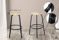 Barhocker Kamari Kunstleder creme Barhocker Kamari Kunstleder creme