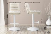 2er Set Barhocker Damar Kunstleder weiß creme 2er Set Barhocker Damar Kunstleder weiß creme