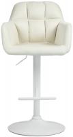 Barhocker Natoma Stoff weiß creme