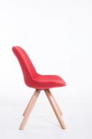 Besucherstuhl Toulouse Stoff Square natura (eiche) rot Besucherstuhl Toulouse Stoff Square natura (eiche) rot