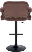 Barhocker Dublin Samt schwarz braun Barhocker Dublin Samt schwarz braun