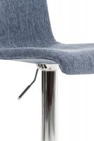 2er Set Barhocker Hoover Stoff chrom blau 