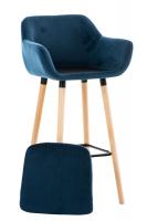 Barhocker Grant Samt blau 