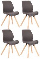 4er Set Stuhl Luna Stoff dunkelgrau 4er Set Stuhl Luna Stoff dunkelgrau