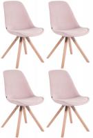 4er Set Stühle Toulouse Samt Square natura pink 4er Set Stühle Toulouse Samt Square natura pink