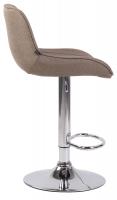 2er Set Barhocker Lentini Stoff chrom taupe 2er Set Barhocker Lentini Stoff chrom taupe
