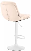 Barhocker Laurel Samt weiß creme Barhocker Laurel Samt weiß creme