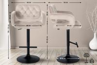 Barhocker Dublin Samt schwarz creme Barhocker Dublin Samt schwarz creme