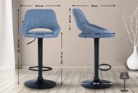 Barhocker Milet Stoff schwarz blau Barhocker Milet Stoff schwarz blau
